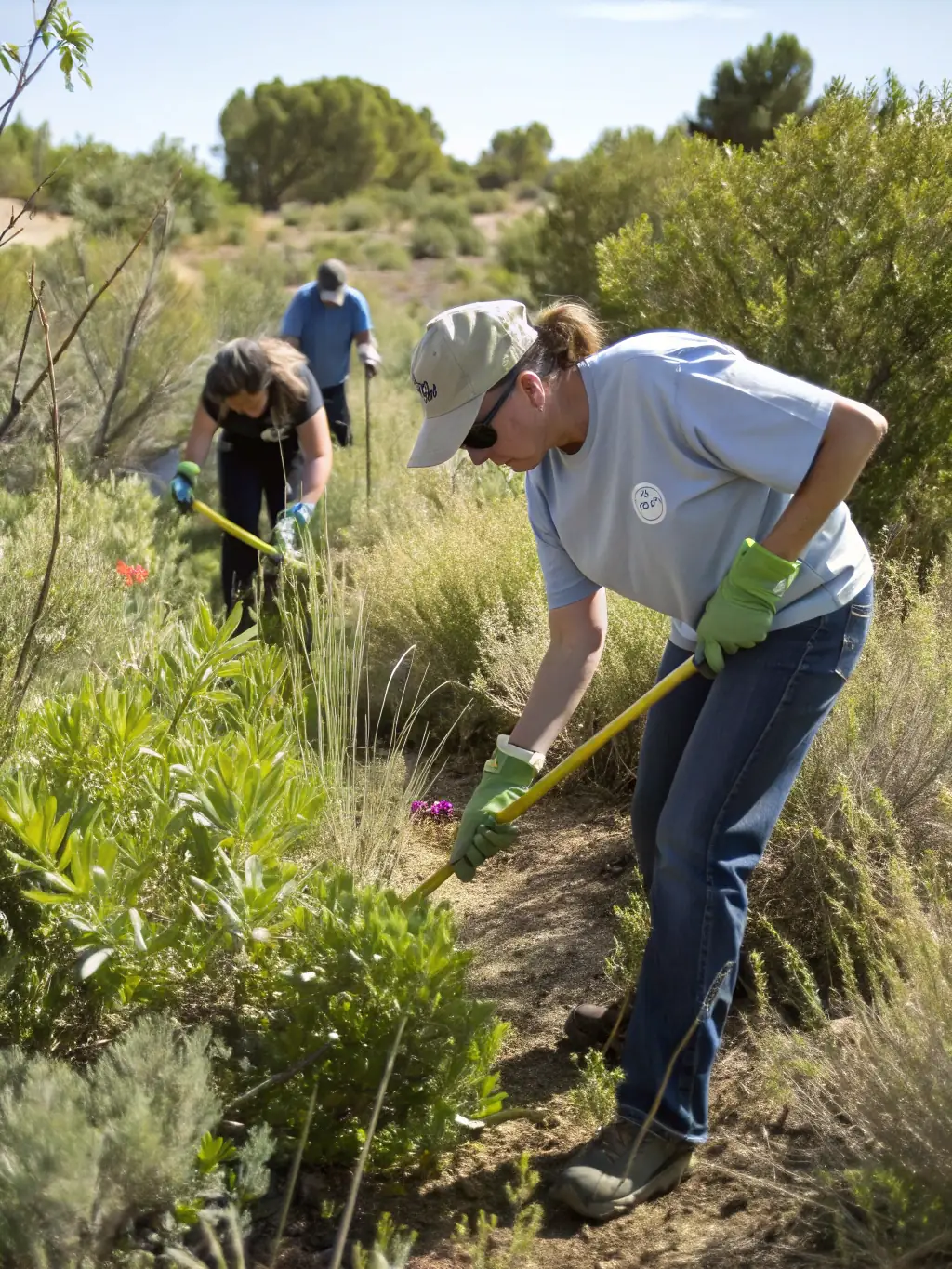 An image depicting a controlled pest removal operation, showing the removal of invasive species to protect native wildlife.